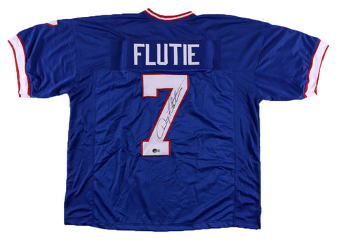 DOUG FLUTIE AUTOGRAPHED SIGNED BUFFALO BILLS #7 BLUE JERSEY BECKETT