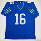 Autographed/Signed Tyler Lockett Seattle Blue Retro Football Jersey JSA COA