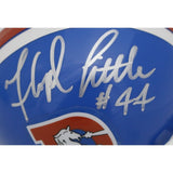 Floyd Little Autographed/Signed Denver Broncos Mini Helmet #44 JSA 48365