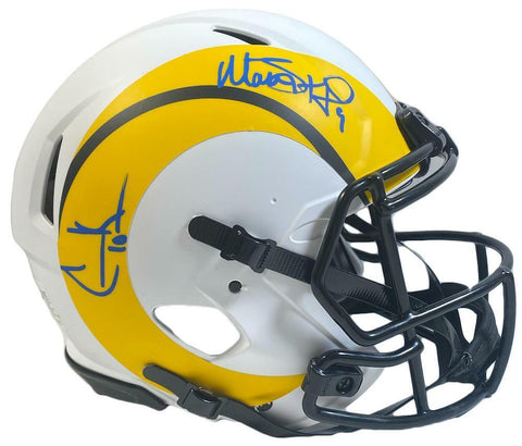 MATTHEW STAFFORD / COOPER KUPP Signed Lunar Eclipse Authentic Helmet FANATICS