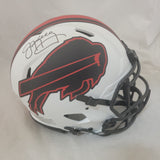 JIM KELLY SIGNED BUFFALO BILLS LUNAR ECLIPSE SPEED AUTHENTIC HELMET BECKETT QR