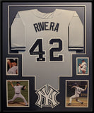 FRAMED NEW YORK YANKEES MARIANO RIVERA AUTOGRAPHED SIGNED JERSEY BECKETT HOLO