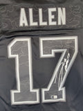 JOSH ALLEN SIGNED BUFFALO BILLS NIKE STITCHED BLACK REFLECTIVE AUTHENTIC JERSEY