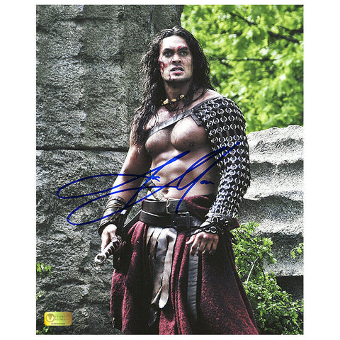 Jason Momoa Autographed 2011 Conan the Barbarian Battle Victory 8x10 Photo