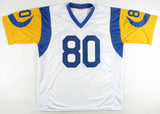 Isaac Bruce Signed Los Angeles Rams Jersey Beckett Hologram 4xPro Bowl Receiver