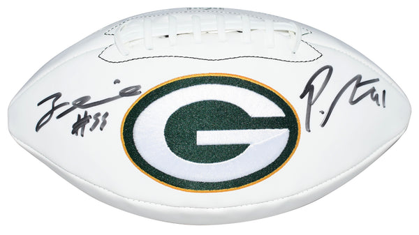 PRESTON & ZA'DARIUS SMITH SIGNED GREEN BAY PACKERS WHITE LOGO FOOTBALL BECKETT