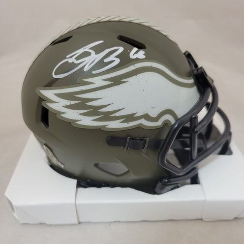 SAQUON BARKLEY SIGNED PHILADELPHIA EAGLES STS SPEED MINI HELMET BECKETT QR