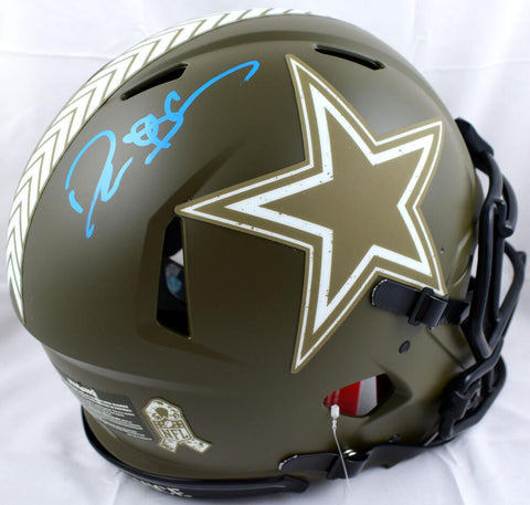 Deion Sanders Signed Cowboys F/S Salute to Service Speed Authentic Helmet- BAW