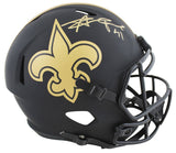 Saints Alvin Kamara Signed Eclipse Full Size Speed Rep Helmet BAS Witnessed