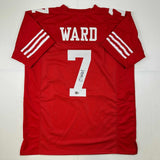 Autographed/Signed Charvarius Ward San Francisco Red Jersey Beckett BAS COA