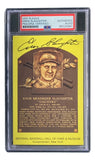 Enos Slaughter Signed In Black 4x6 St Louis Cardinals HOF Plaque Card