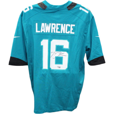 Trevor Lawrence Autographed Jacksonville Jaguars Nike XL Teal Jersey FAN 44060