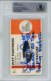 Tony Dorsett Signed 10/30/1976 Ticket Stub Became All Time Rusher BAS Slab 38644