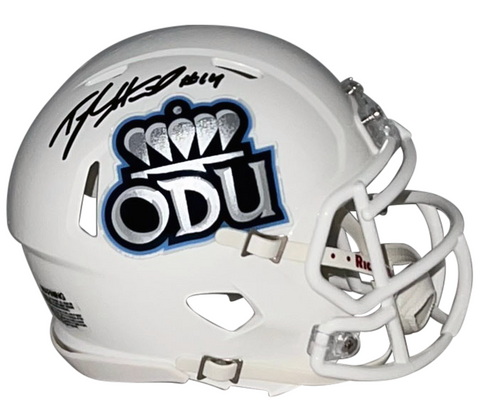 TAYLOR HEINICKE SIGNED OLD DOMINION MONARCHS SPEED MINI HELMET BECKETT