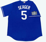 COREY SEAGER Autographed Dodgers World Series Blue Nike Jersey FANATICS