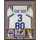 FRAMED Autographed ODELL BECKHAM JR. & JARVIS LANDRY 33x42 LSU Jersey JSA COA