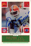 Eddie Johnson Signed Browns 1986 McDonald's Card Assassin Beckett 48240