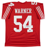 Fred Warner Authentic Signed Red Pro Style Jersey Autographed BAS 2