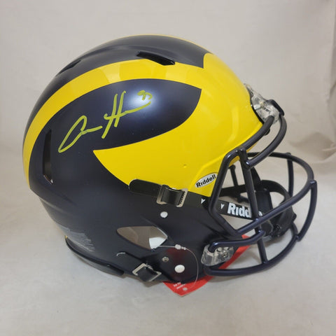 AIDAN HUTCHINSON SIGNED MICHIGAN WOLVERINES F/S SPEED AUTHENTIC HELMET BECKETT