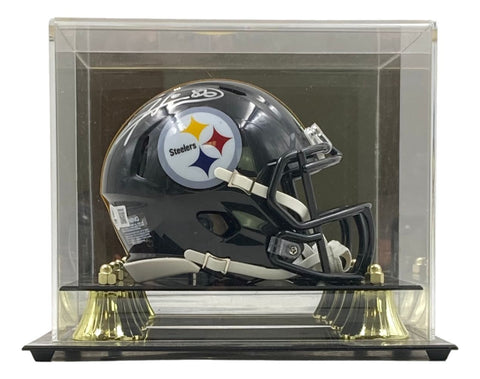 Hines Ward Signed Pittsburgh Steelers Mini Speed Replica Helmet BAS w/ Case