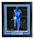 Bo Jackson Signed Framed 16x20 Kansas City Royals Bat Break Photo BAS