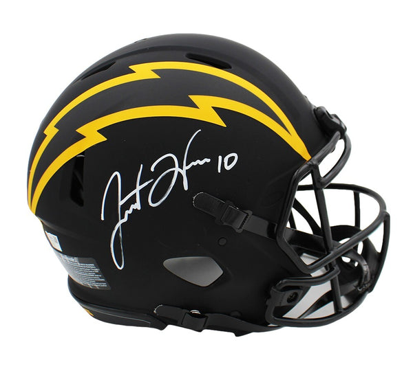 Justin Herbert Signed Los Angles Chargers Speed Authentic Eclipse NFL Helmet