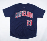 Omar Vizquel Signed Cleveland Indians Blue Jersey Inscribed "11X GG" (JSA COA)