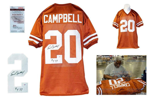 Earl Campbell Autographed SIGNED Jersey - Burnt Orange - JSA Authentic