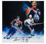 Wayne Gretzky, Coffey & Kurri Autographed "Oilers Greats" 36 x 18 Photo UDA LE