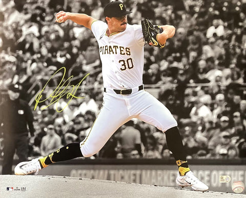 Paul Skenes Signed 16x20 Pittsburgh Pirates Photo MLB Hologram