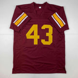 Autographed/Signed Troy Polamalu USC Maroon College Jersey Beckett BAS COA