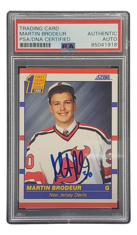 Martin Brodeur Signed 1990 Score #439 New Jersey Devils Rookie Card PSA/DNA