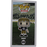 Rudy Ruettiger Autographed/Signed Notre Dame Funko Pop! 699 Beckett 48799