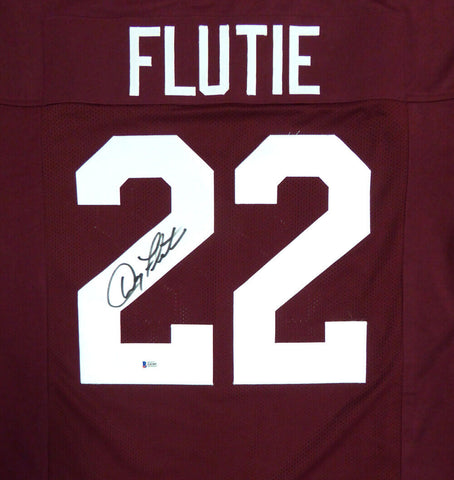 BOSTON COLLEGE EAGLES DOUG FLUTIE AUTOGRAPHED RED JERSEY BECKETT BAS 119725