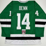 Autographed/Signed Jamie Benn Dallas Green Retro Hockey Jersey JSA COA