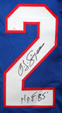 O. J. Simpson Autographed Blue Pro Style Jersey w/ HOF- JSA W Auth *MB2