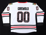 Chevy Chase Signed Blackhawks "Griswold 00 "Jersey (JSA) Christmas Vacation