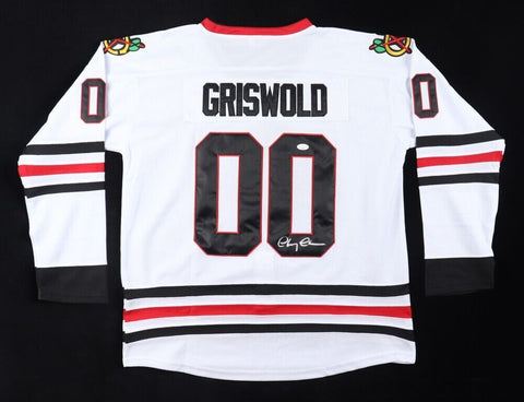 Chevy Chase Signed Blackhawks "Griswold 00 "Jersey (JSA) Christmas Vacation