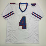 Autographed/Signed James Cook Buffalo White Football Jersey Beckett BAS COA