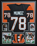 FRAMED CINCINNATI BENGALS ANTHONY MUNOZ AUTOGRAPHED JERSEY BECKETT HOLO