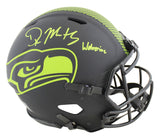 Seahawks DK Metcalf Signed Eclipse F/S Speed Proline Helmet w/ Case BAS Witness