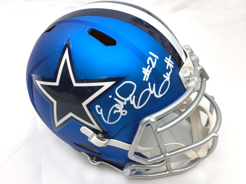 Ezekiel Elliott Signed Dallas Cowboys Blaze Speed Replica Helmet Beckett Witness