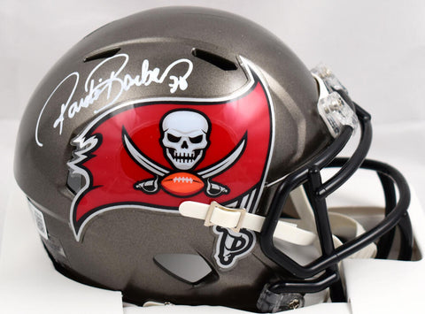 Ronde Barber Autographed Buccaneers Speed Mini Helmet- Beckett W Hologram *White