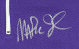 Lakers Magic Johnson Signed Purple Nike Warmup Shirt BAS Witnessed #W205613