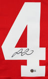 Fred Warner Authentic Signed Red Pro Style Jersey Autographed BAS 2