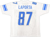 DETROIT LIONS SAM LAPORTA AUTOGRAPHED WHITE JERSEY BECKETT BAS WITNESS 225900