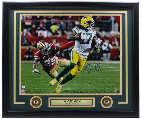 Davante Adams Signed Framed Green Bay Packers 16x20 Photo vs 49ers BAS ITP