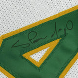 FRAMED Autographed/Signed SHAWN KEMP 33x42 Seattle White Jersey JSA COA Auto