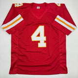 Autographed/Signed Rashee Rice Kansas City Red Football Jersey Beckett BAS COA