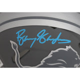 Barry Sanders Autographed Detroit Lions Slate Mini Helmet Beckett 46479